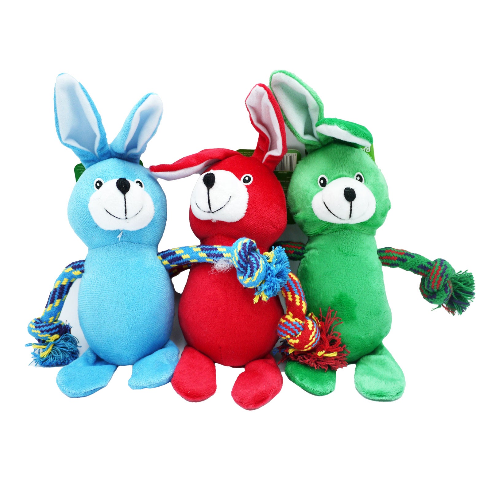 Pets Play Squeaky Rabbit with rope Pets Play Squeaky Rabbit with rope